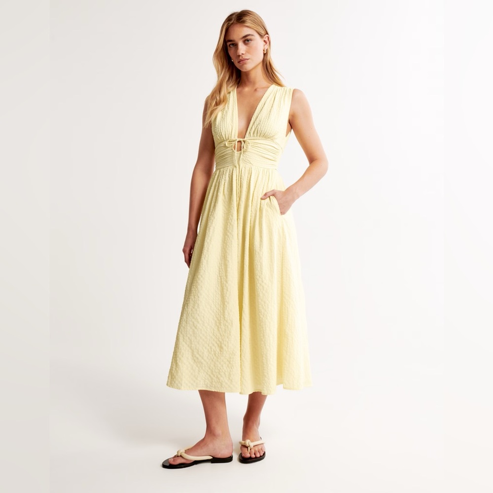 Abercrombie Seersucker Midi Dress